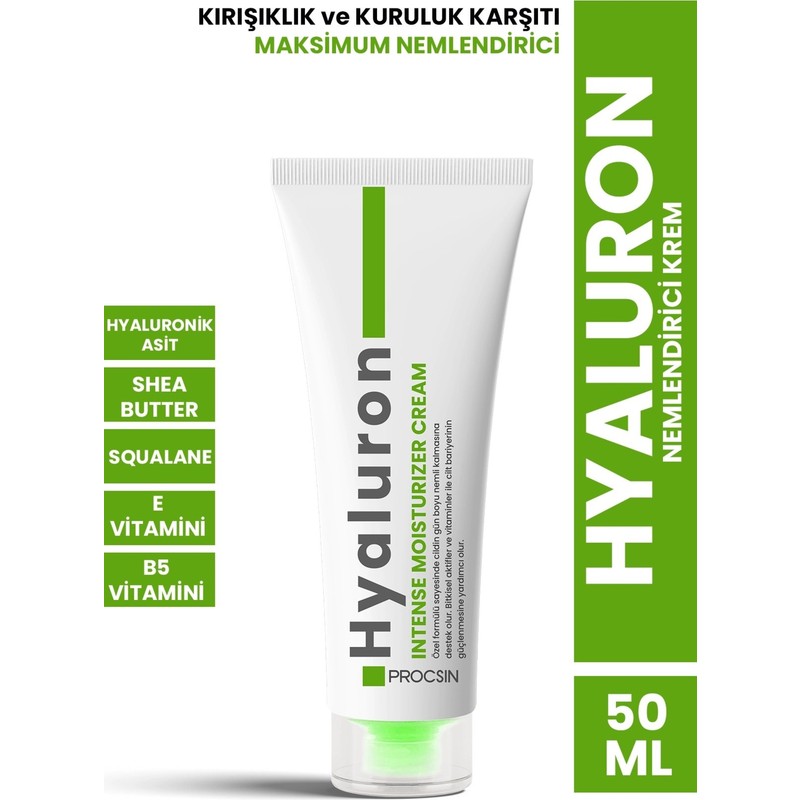Procsin Procsın Hyoluron Nemlendirici Krem 50 ml Normal Ciltler İçin Gün Boyu Nem Sağlayan Formül