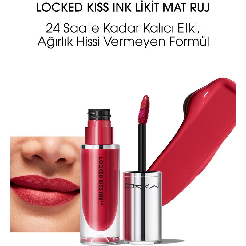 Mac Locked Kiss Ink 24hr Likit Mat Ruj - Most Curious - 4ml - 773602646081