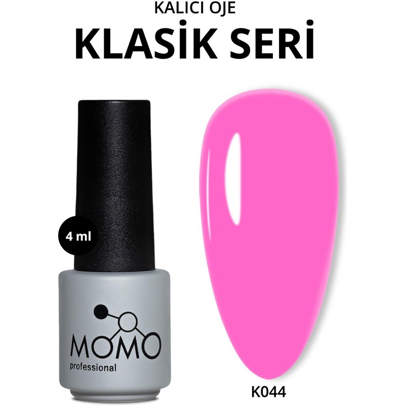 Momo Professional Kalıcı Oje 4 ml Canlı Pembe Renk ile Tüm Tırnak Tiplerine Uygun