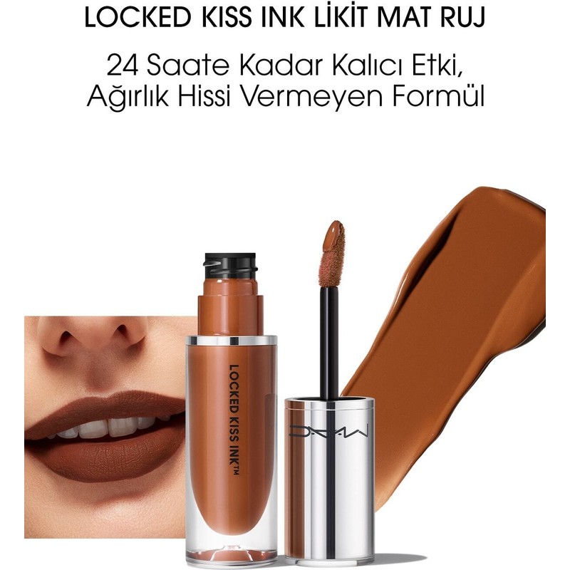 Mac Locked Kiss Ink 24hr Likit Mat Ruj Posh 4 ml - 773602645992..Mac_