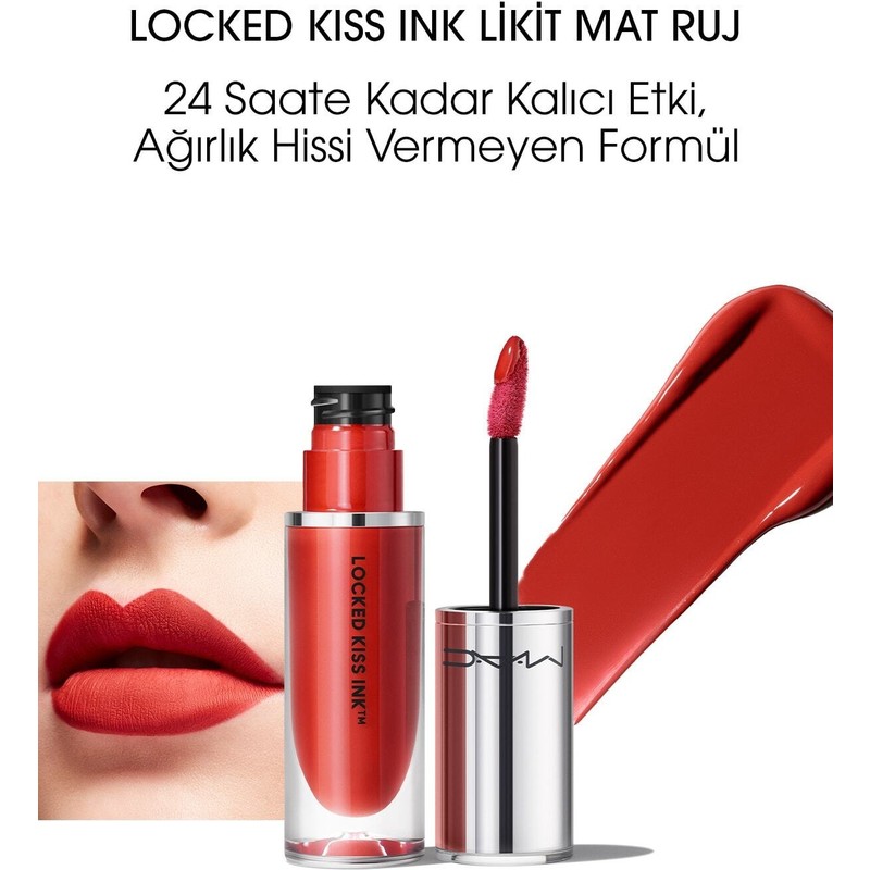 Mac Locked Kiss Ink 24hr Likit Mat Ruj - Vicious - 4ml - 773602646050..Mac_