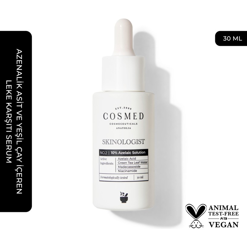 Cosmed Azelaik Asit ve Yeşil Çay İçeren Leke Karşıtı Serum- SKINOLOGIST 10%AZELAIC SOLUTION