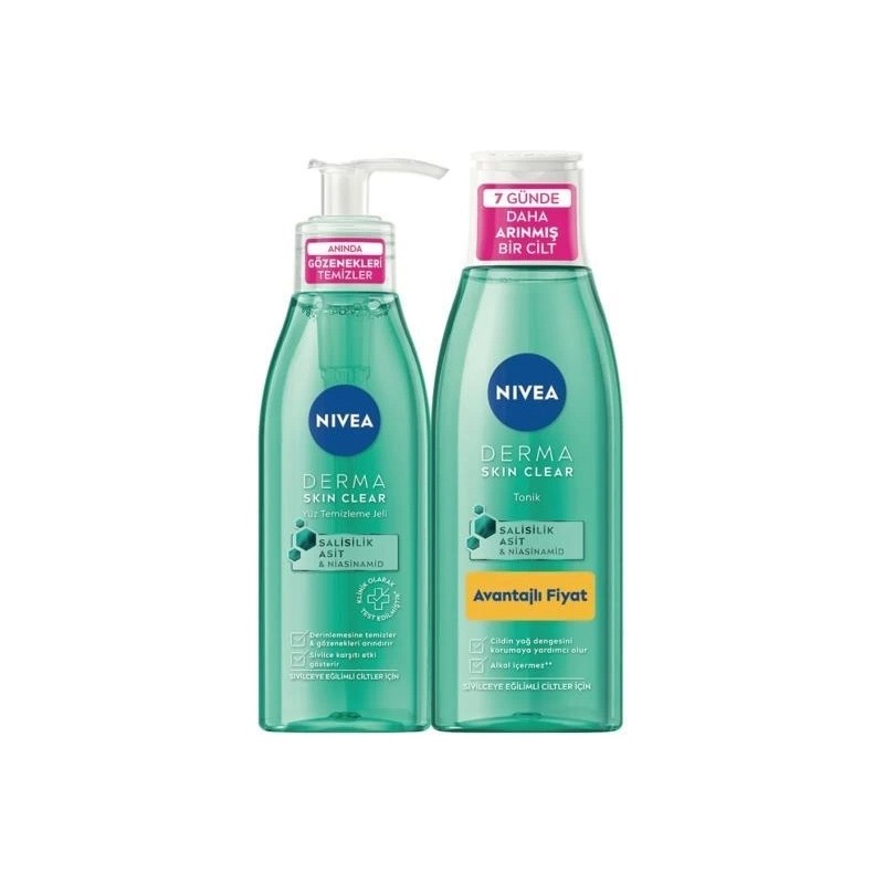 Nivea Derma Skin Clear Yüz Temizleme Jeli Arındırıcı Etki 150 ml Unisex Kullanıma Uygun