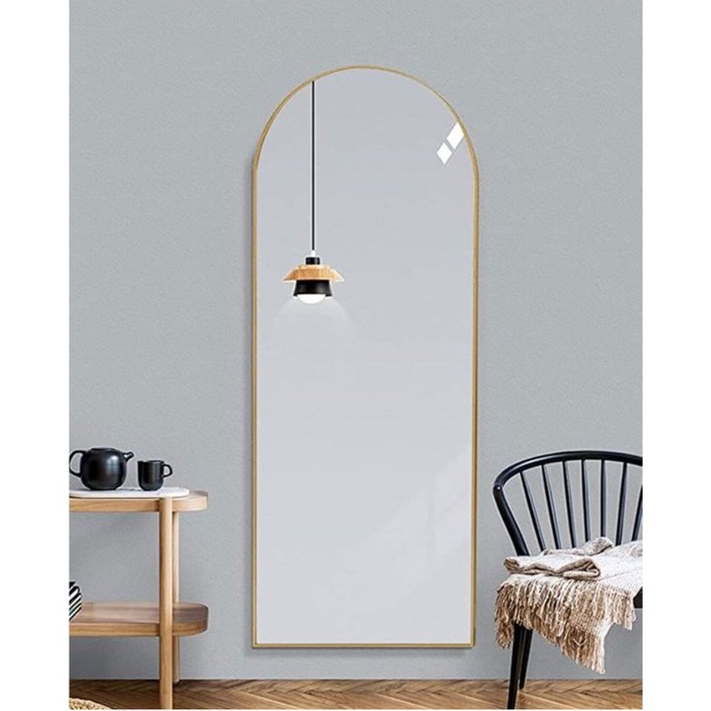 Enc Home Oval Metal Duvar Aynası 180 x 60 cm – Dayanıklı Çerçeveli, Asma Aparatlı ve Şık Dekoratif Tasarım