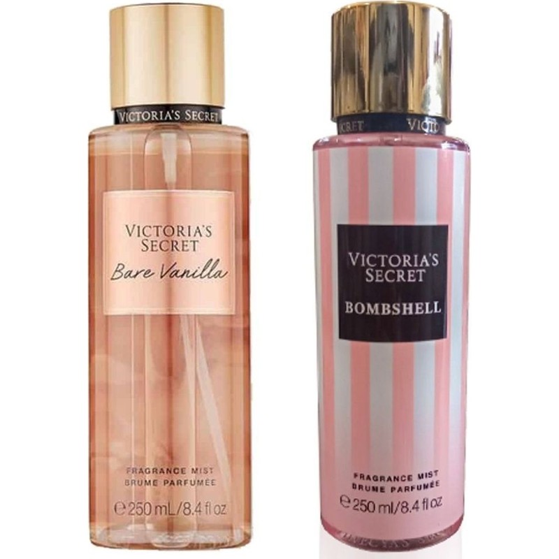 Victoria's Secret Bare Vanilla-Bombshell Vücut Spreyi Ikili Set 250 ml Kadınlar İçin Meyvemsi Çiçeksi Koku