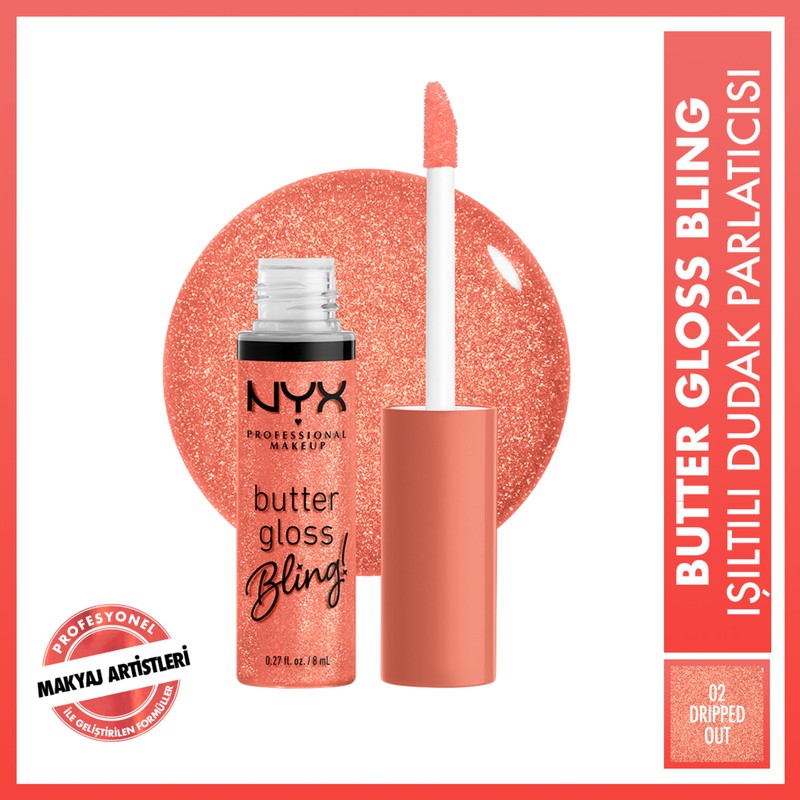 NYX Professional Makeup Butter Gloss Bling Işıltılı Dudak Parlatıcısı - 02 Dripped Out