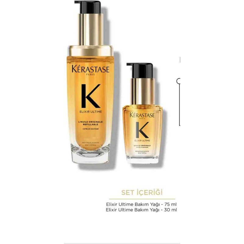 Kerastase Elixir Ultime Bakım Yağı 75 ml Tüm Saçlar İçin Bakım Yapıcı Özellikli Ürün
