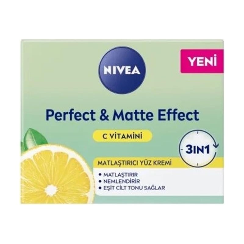Nivea Yüz Bakım Kremi 50 ml C Vitamini İçerikli Matlaştırıcı ve Nemlendirici Günlük Kullanım