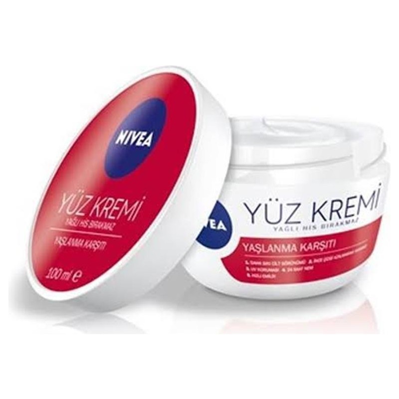 Nivea Yaşlanma Karşıtı Yüz Kremi - Tüm Cilt Tipleri için Nemlendirici, 100 ml