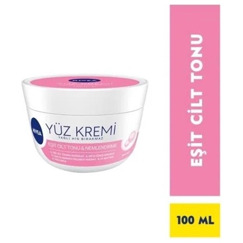 Nivea Nemlendirici Yüz Kremi 100 ml E Vitamini İçerikli Tüm Cilt Tipleri İçin Günlük Bakım