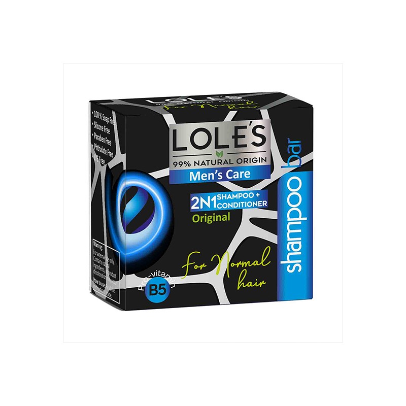 Lole's Erkekler Için Katı Şampuan Ve Saç Kremi, 100g, %99 Doğal Günlük Kullanım, Saç, Sakal, Vücut