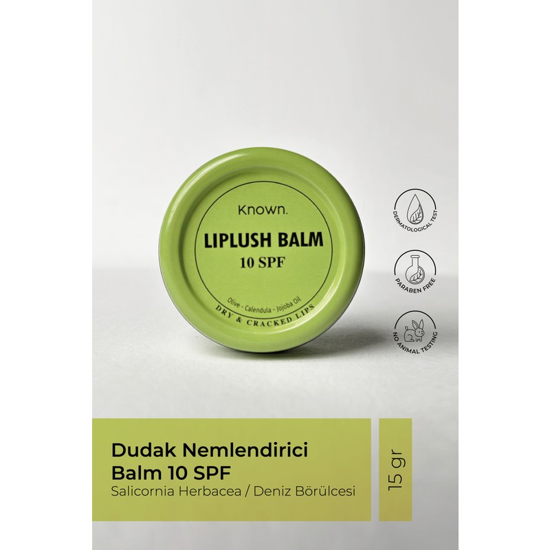 Known. Dudak Koruyucu, Onarıcı Ve Nemlendirici Balm 10 Spf - 15g (Olive Oil-Calendula Oil-Jojoba Oil)