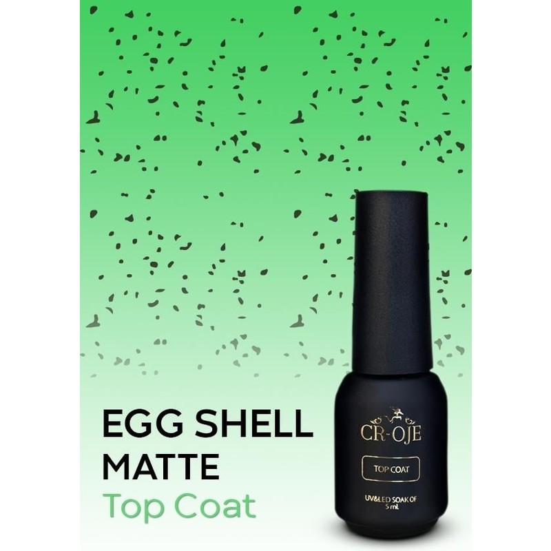 Cr-Oje Egg Shell Matte Top Coat (5 Ml)
