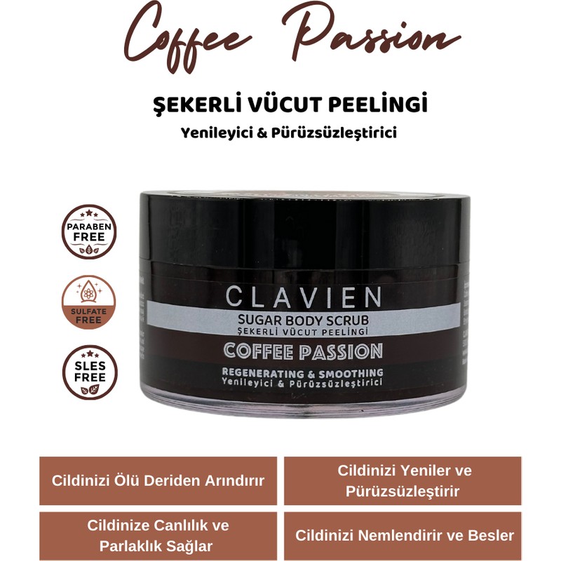 CLAVIEN Coffee Passion Sugar Body Scrub