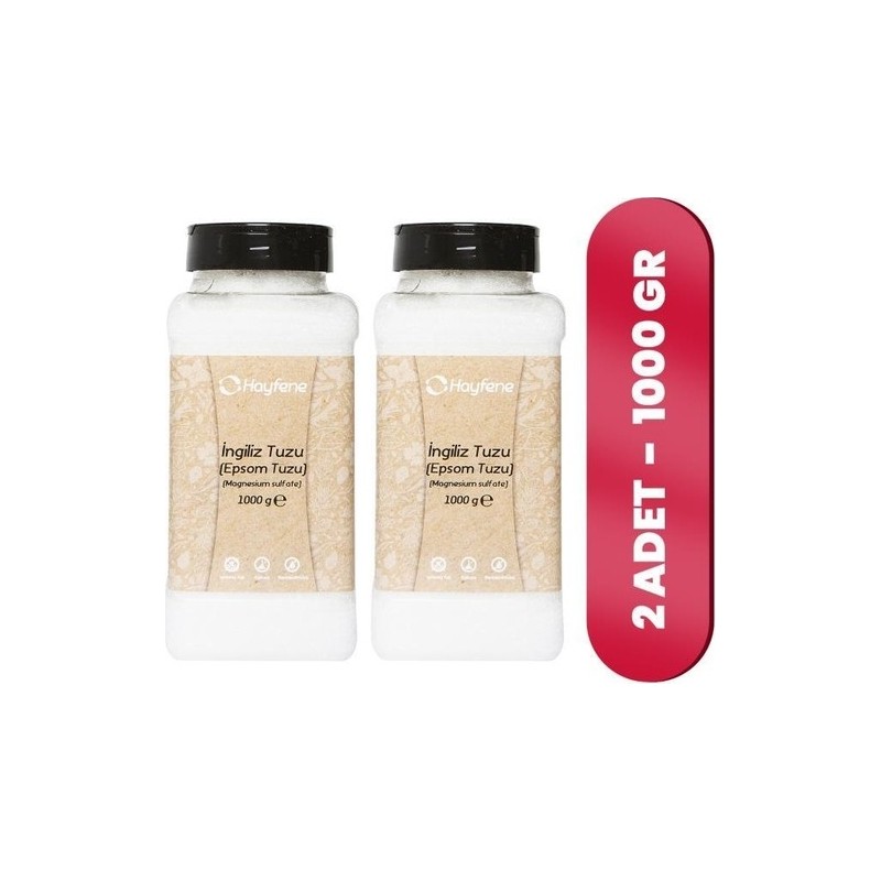 Hayfene 2'li İngiliz Tuzu (Epsom Tuzu) 1000 gr Türkiye Menşeli Baharat Seti