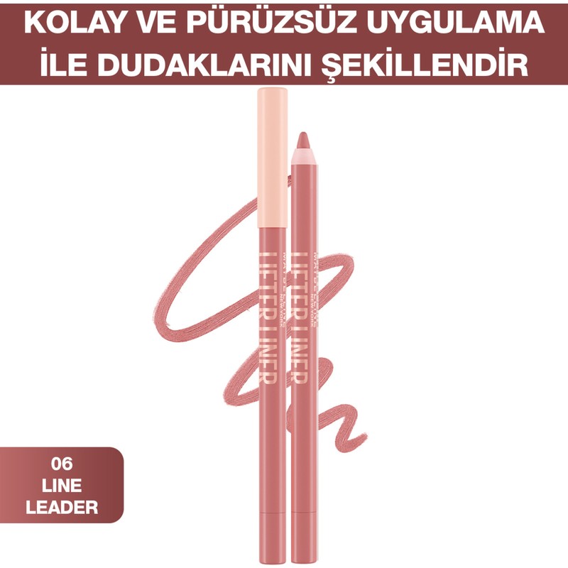 Maybelline New York Lifter Liner Pembe Tonlu Dudak Kalemi- 06 Line Leader