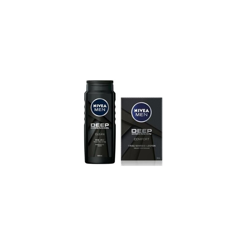 Nivea Men Deep Dimension Duş Jeli 500 ml ve 100 ml Tıraş Losyonu Ferahlatıcı Etki