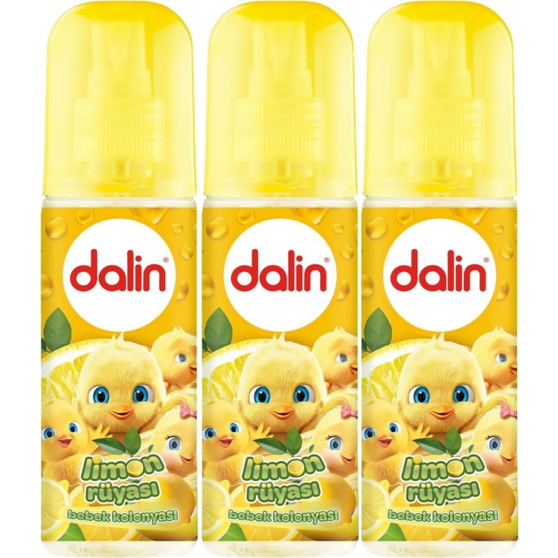 Dalin Bebek Kolonyası 150ML Limon Çiçeği (Limon-Bergomat-Papatya) (3 Lü Set)