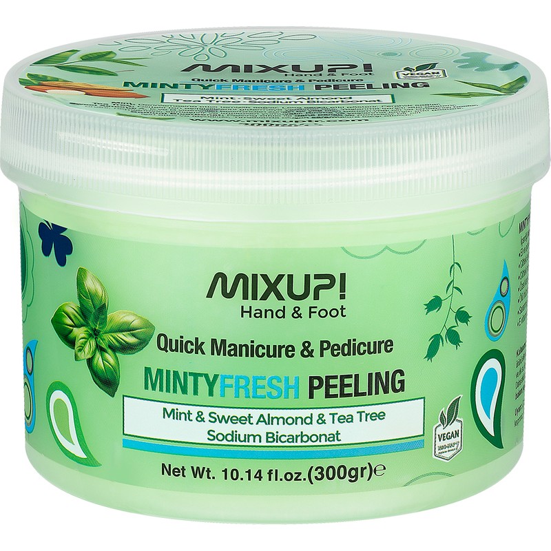 Mixup Hand & Foot - Manikür & Pedikür Arındırıcı - Besleyici - Nemlendirici Mıntyfresh Peeling 300 gr