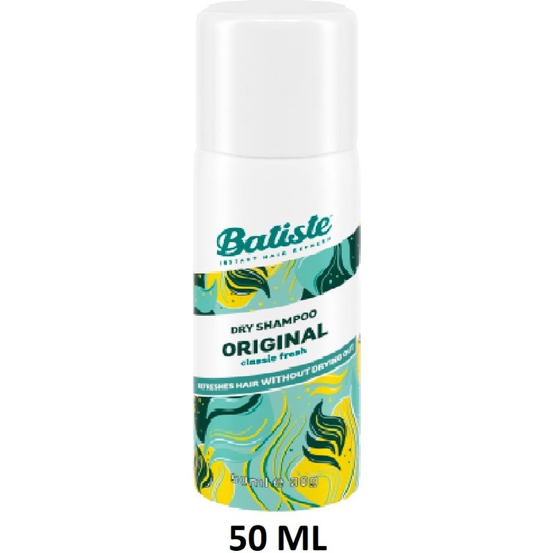 Batiste 50 ml Orijinal Çanta Boyu Kuru Şampuan Yağlı Saçlar İçin Hacim Verici Etki
