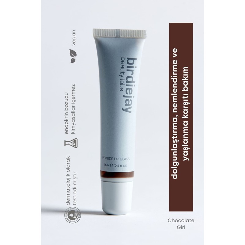 Birdiejay Peptide Lip Glass Balm - Chocolate Girl Nemlendirici Dudak Balmı - Kahverengi