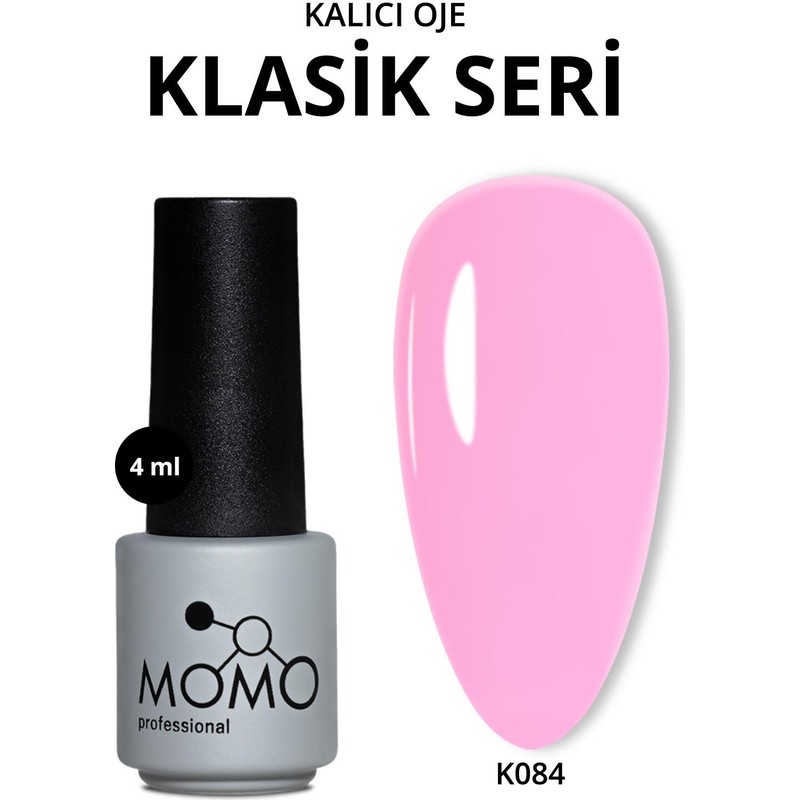 Momo Professional Kalıcı Oje K084, Açık Pembe, 4 ml