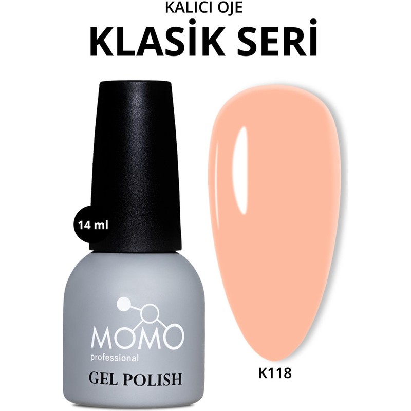 Momo Professional Kalıcı Oje K118 Canlı Somon Reng 14 ml
