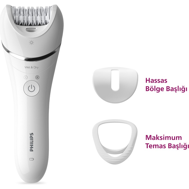 Philips BRE700/05 Kablosuz Epilatör Islak-Kuru Kullanım Özelliği ile Bacak Yüz Koltuk Altı Bikini Bölgesi İçin