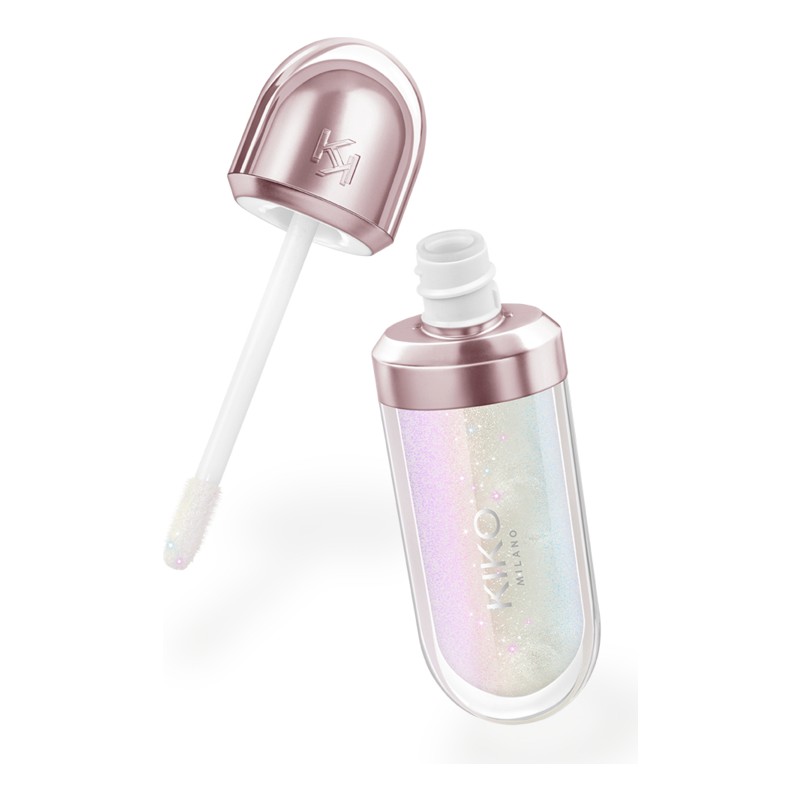 Kiko Milano 3D Hydra Lip Oil Dudak Parlatıcısı 01 Milky Way Parlak Bitiş ile 10 Saat Nemlendirme