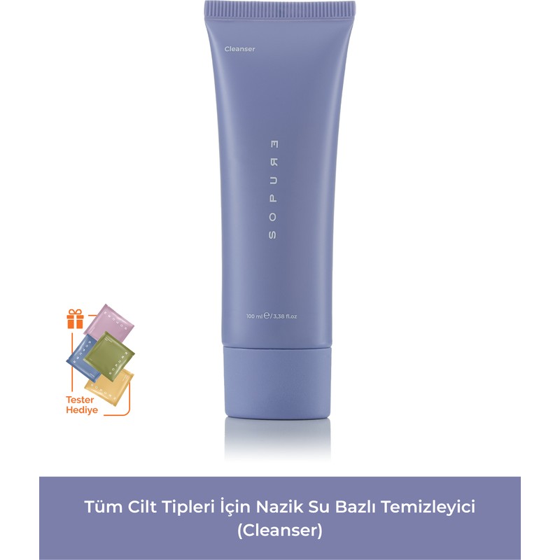 Sopure Nazik Su Bazlı Temizleme Jeli-Arındırıcı, Sülfatsız, Parfümsüz, Günlük Kullanıma Uygun Kurutmayan Temizleyici-100 ML