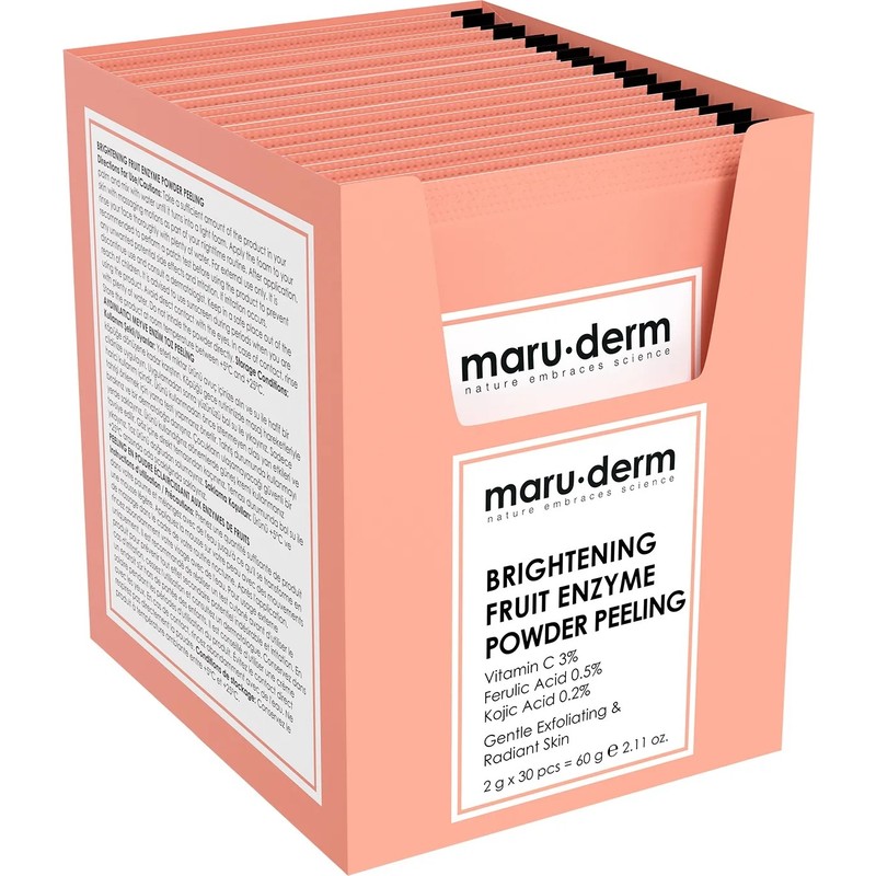 Maru.derm 60 gr Aydınlatıcı Meyve Enzim Toz Peeling Tüm Cilt Tiplerine Uygun Etkili Formül