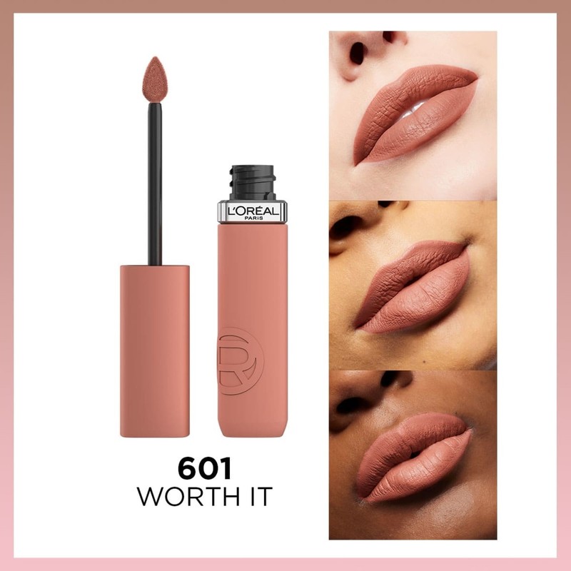 L'Oréal Paris Infaillible Matte Resistance 601 Worth It Kahverengi Likit Ruj Kalıcı ve Nemlendirici