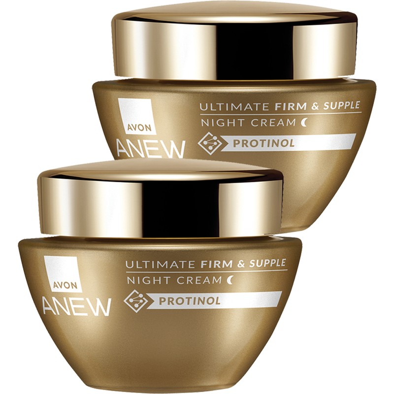 Avon Anew Ultimate Firm & Supple Gece Kremi 50 ml Tüm Cilt Tipleri İçin Gözenek Karşıtı İkili Set
