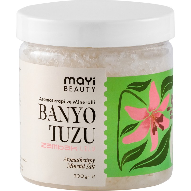 Mayi Tuz Mayi Beauty Zambak Yağlı Banyo Tuzu 200 gr Canlandırıcı Etki ile Cilt Bakımı İçin Uygun