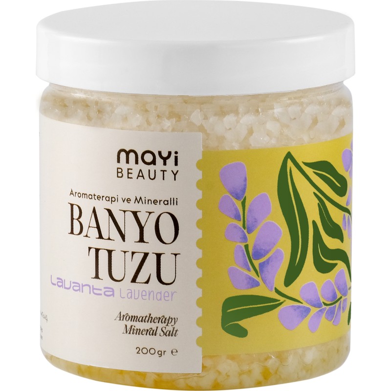 Mayi Tuz Beauty Lavanta Yağlı Peeling Banyo 200 gr Arındırıcı Etki ile Kadınlar İçin