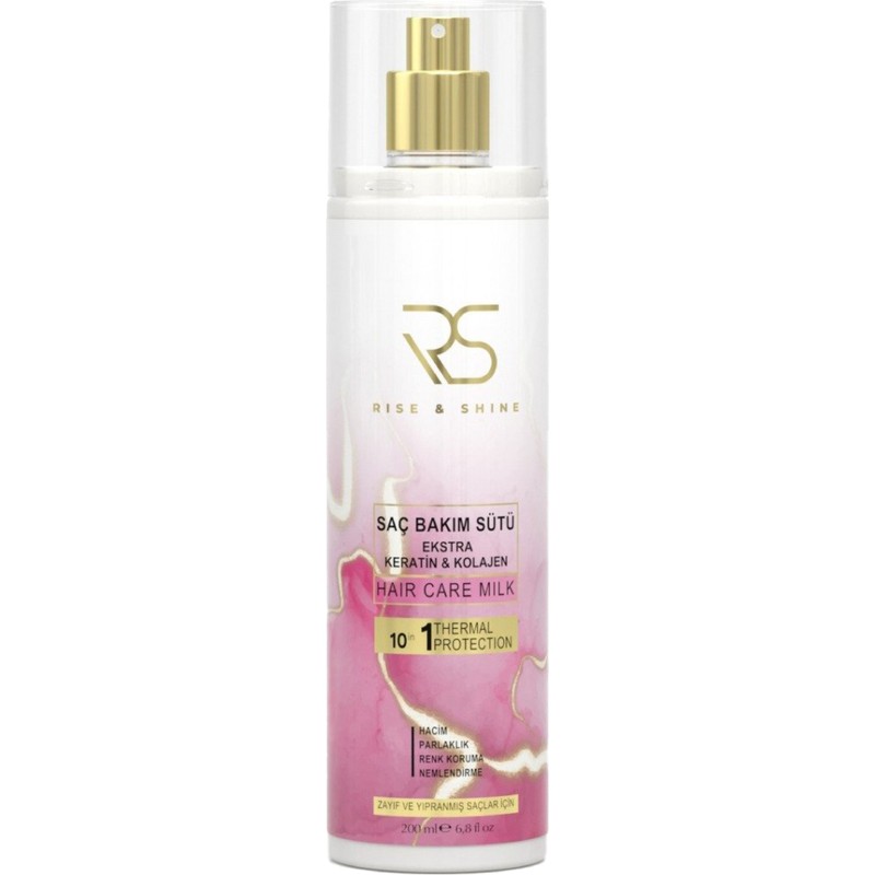 Rise And Shine Keratin Kolajen Saç Bakım Sütü 200 ml Bakım Yapıcı Özelliklerle Tüm Saçlar İçin