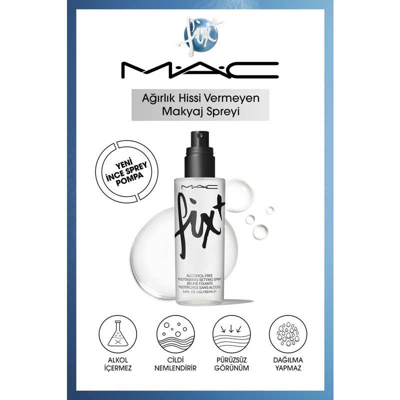 Mac Fıx Original Çok Yönlü Makyaj Spreyi Cildi Hazırlar & Sabitler 30 ml