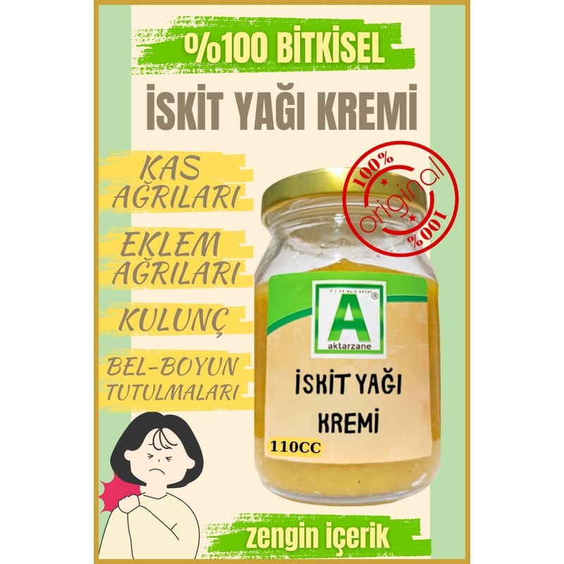 AKTARZANE Iskit Yağı Kremi Kulunç Yağı Doğal Içerikli Krem 110 cc