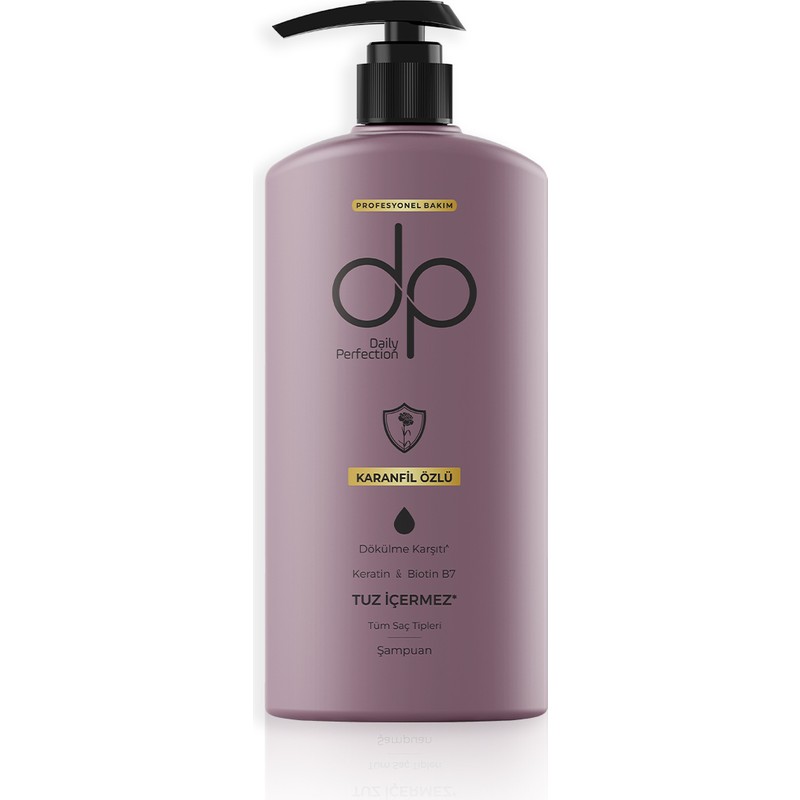 Dp Daily Perfection Dökülme Karşıtı Şampuan - Karanfil Özlü, Pro-Keratin ve Biotin Destekli, Tuzsuz Formül, 500 ml, Paraben İçermez