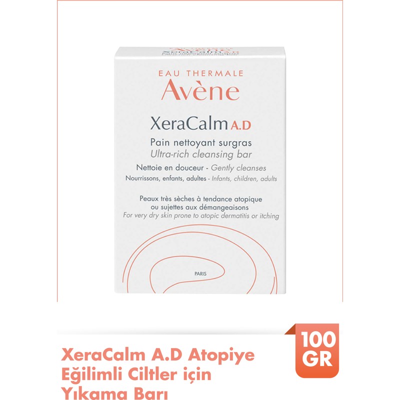 Avene XeraCalm A.D Yıkama Sabunu 100 gr Yatıştırıcı Etkili Kuru Ciltler için Özel Formül