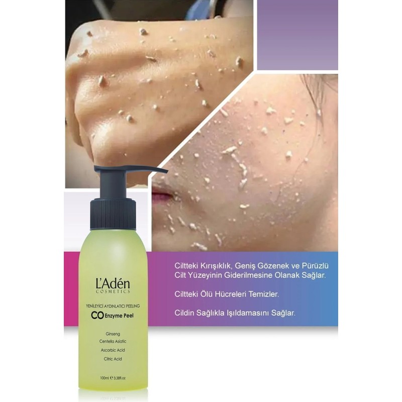 L'aden Cosmetics Anında Soyucu Ginseng Peeling Ölü Deri Arındırıcı, Vücut Yüz Peelingi