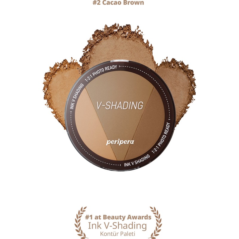 Peripera Sıcak ve Soğuk Tonlar ile Doğal Gölgeleme Sunan Kontür PERIPERA Ink V Shading (02 Cacao Brown)