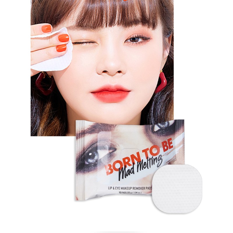MISSHA Dudak & Göz Makyajı Temizleme Pedi A'PIEU Born To Be Mad Melting Lip&Eye Makeup Remover Pads 10Adet