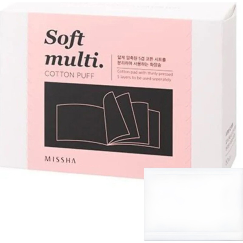 MISSHA Çok Fonksiyonlu 5 Katmanlı Sızdırmaz Pamuk 80 Adet Soft Pamuk Mendil