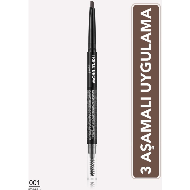 Flormar Triple Brow 3'ü 1 Arada Kremsi Dokulu Kaş Makyaj Kalemi 001 Renkli Özellikli