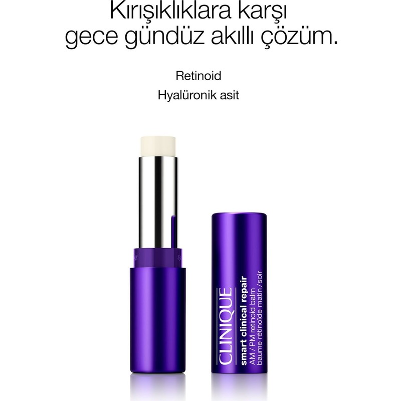 Clinique Smart Clinical Repair Gündüz + Gece Retinoid Balm + Hyalüronik Asit Hassas Ciltler İçin