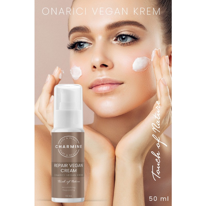 Charmine ALOEVERA-PANTHENOL İÇEREN KIZARIKLIK GİDERİCİ-TON EŞİTLEYİCİ-CİLT ONARICI VEGAN BAKIM KREMİ-50 ML.-