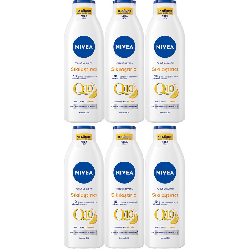 Nivea Nıvea S I K I L A Ş T I R I C I Vücut Losyonu Q10 + C Vitamini 250ML, 48 Saat Vücut Nemlendirme, 10 Günde Sıkılaşma, Normal Ciltler Için, Vücut Bakım Pm