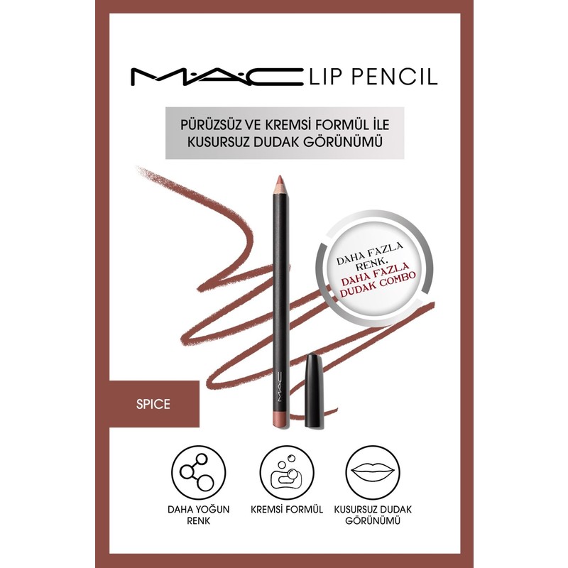 Mac Dudak Kalemi 15 Spice 1.45 g Mat Yoğun Pigmentli Kremsi Pürüzsüz Doku