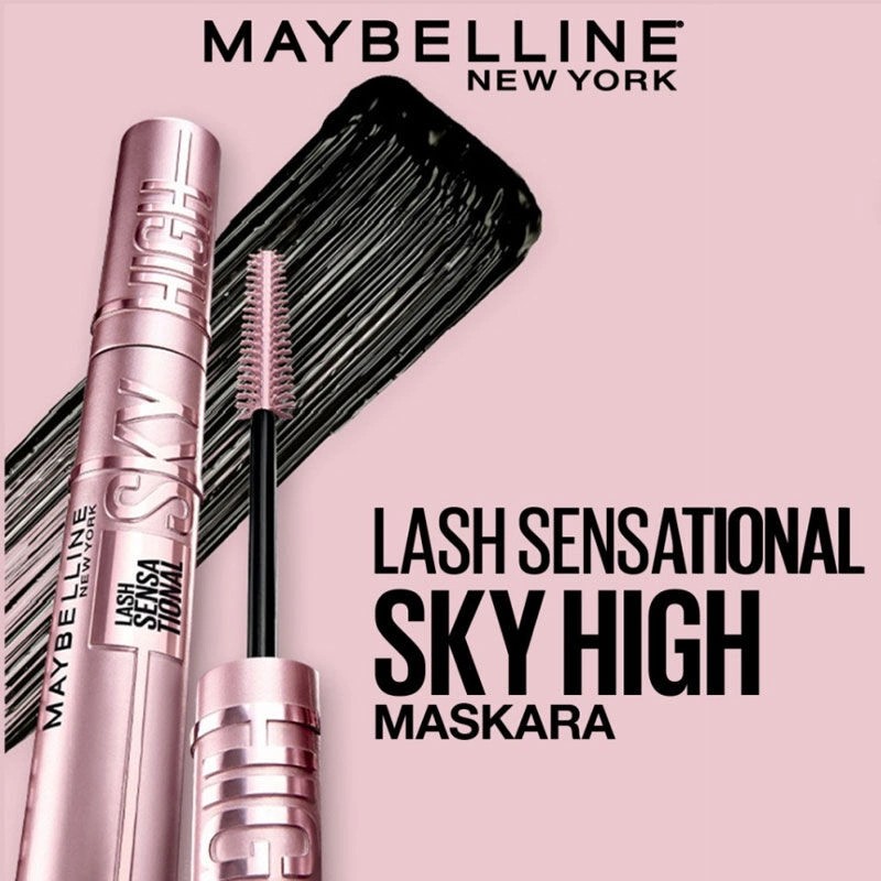 Maybelline New York Lash Sensational Sky High Maskara Uzatma Etkili Büyük Boy Siyah Renk Suya Dayanıklı